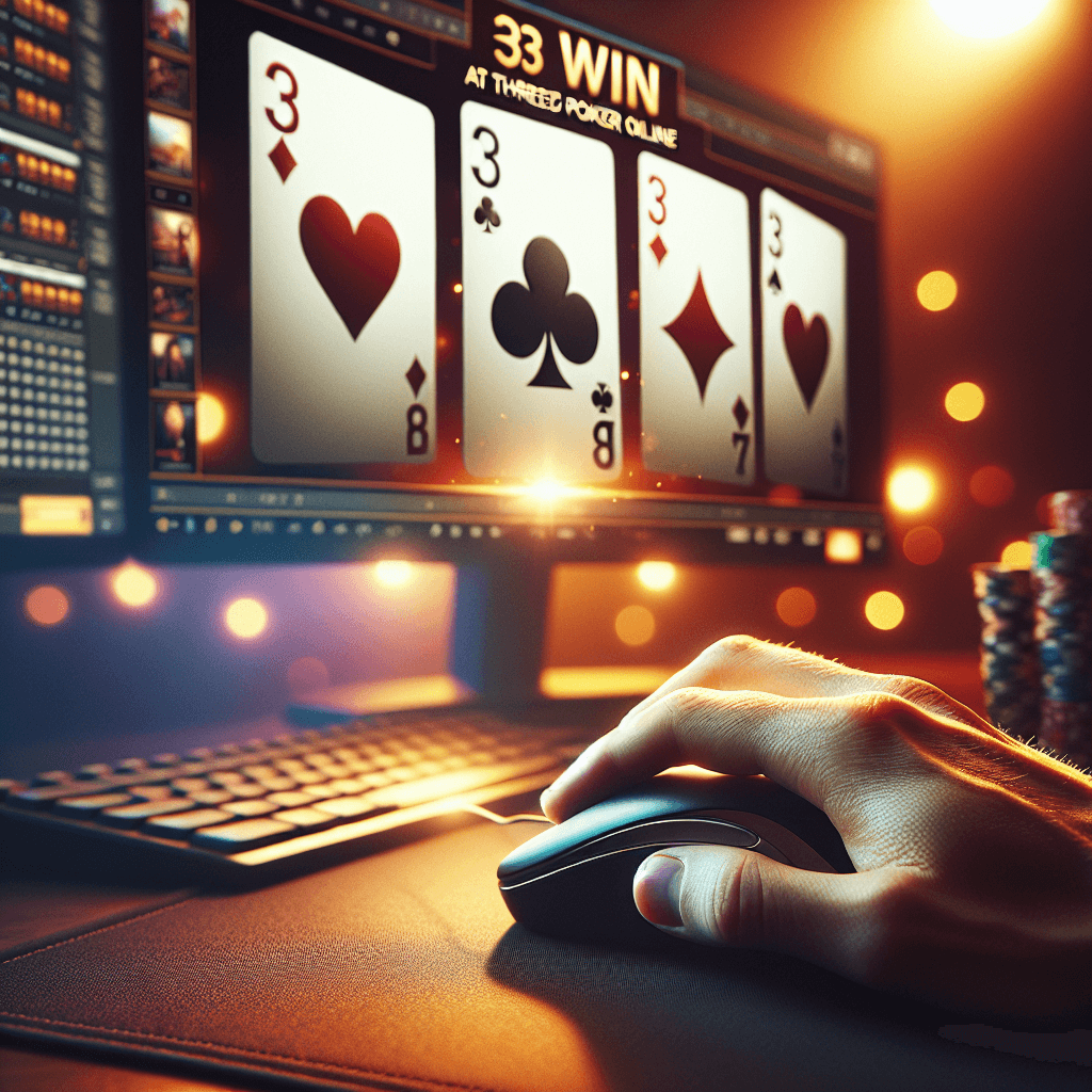 winning hand in Three 3Card Poker online